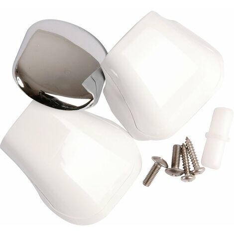 Ecolands – Kit charnières pour porte de douche Lunes G – Fixation en acier inoxydable – Longueur 200mm – Finition chromée