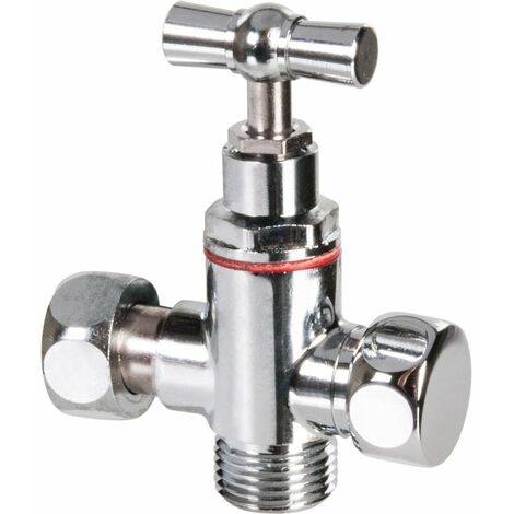 Ecolands – Robinet d'arrêt 3 voies F 3/8' M 3/8' – Compatible douchettes hygiéniques – Remplacement facile pour WC japonais