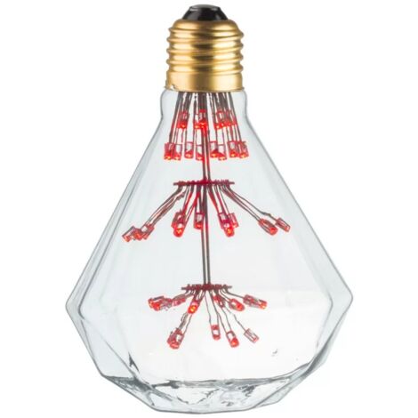 Ecolicht 20130410001 Ampoule Déco Diamant Rouge E27 - Ø95x136mm