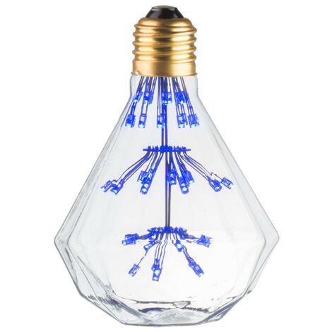 Ecolicht 20130610001 Ampoule Déco Diamant Bleu E27 - Ø95x136mm