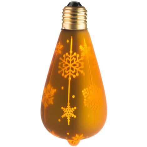 Ecolicht 30050130001 Ampoule E27 LED 0.5W ST64 360° - Ambiance Décorative "NEIGE" Doré