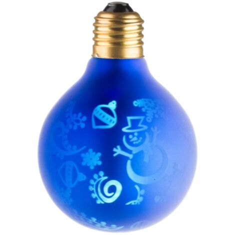 Ecolicht 30080130003 Ampoule E27 LED 0.5W G80 360° - Décorative "bonhomme de neige" bleu