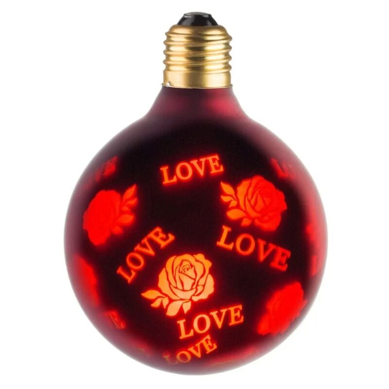 30095130001 Ampoule E27 led 0.5W G95 360° - Ambiance Décorative 'love' rouge - Ecolicht