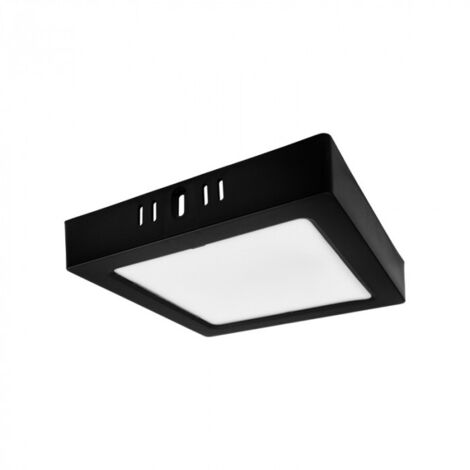 Ecolight Downlight LED quadrato nero 17cm 12W 4000K