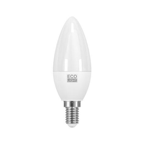 Ecolight LAMPADA A LED CANDELA E14 luce calda 6 W Ecolight 10 PZ