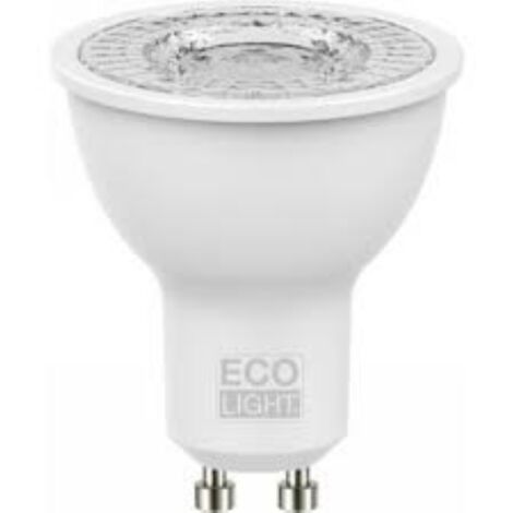 Ecolight LAMPADA A LED SPOT GU10 FASCIO 110° luce calda 8 W Ecolight 10 PZ