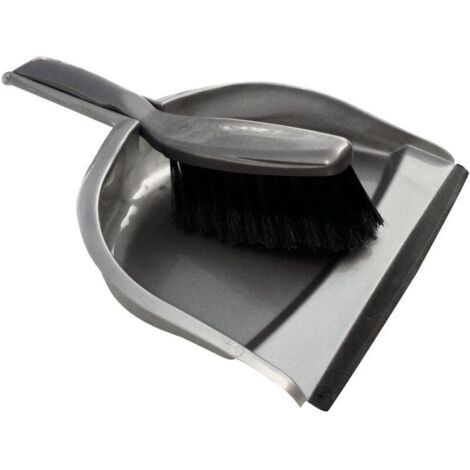 ECOLINE - Pelle et balayette - Plastique gris et noir - Combiné Ecoline - EAN 3591683005729 - Système d'emboîtement et rebord caoutchouc - Voir photos pour détails
