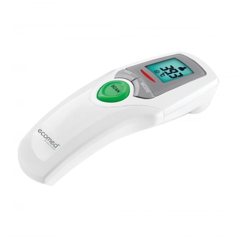 

Ecomed TM-65E termómetro clínico digital infrarrojo para bebés, niños y adultos, termómetro de frente, temperatura ambiente, temperatura del líquido