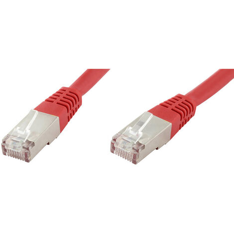econ connect F6TP1RT RJ45 Netzwerkkabel, Patchkabel CAT 6 S/FTP 1.00 m Rot Paarschirm 1 St.