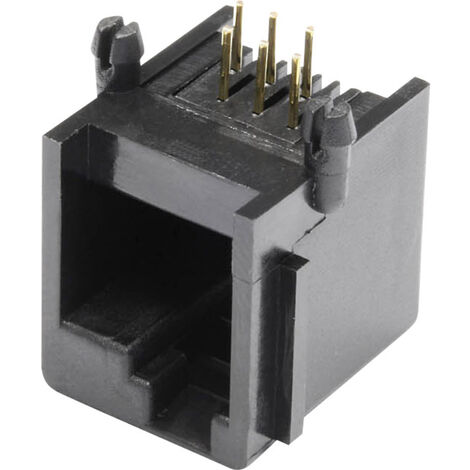 econ connect MEBE66D Modular Einbaubuchse MEBE66D Buchse, Einbau horizontal   Polzahl 6P6C Schwarz 1