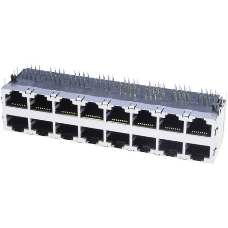 econ connect RJ45-Steckverbinder 3022S8 Buchse, Einbau horizontal Polzahl 8P8C Metall 1 St.