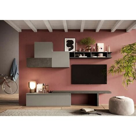 EASYCOMFORT Lampada da Terra a Colonna in MDF e Plastica con 2