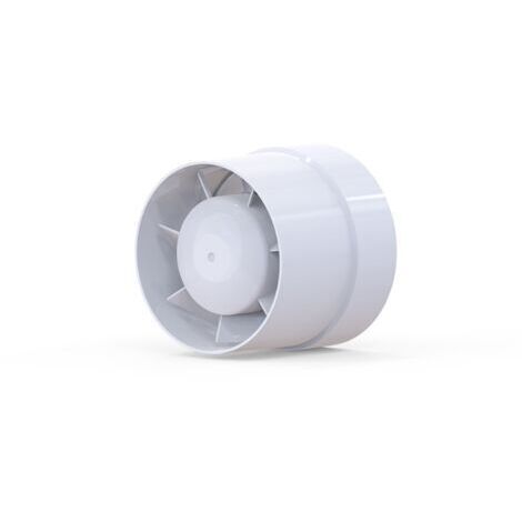 Economical extractor fan 125 mm, 12 W/130 m3, linear extractor with axial drive: bathroom, kitchen, cellar.
