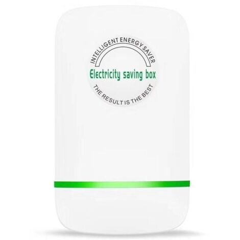 Économiseur d'énergie, 28 000 W Charge Réelle Blanc Tension Stable Boîte d'économie d'énergie Ignifuge Durable Intérieur ABS (Prise EU 90 à 250V)-LIAIKI
