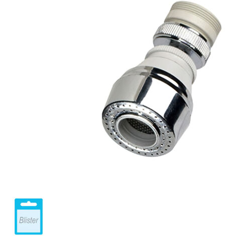 Economizer Zerstäuber mit Kugelgelenk mit Stecker/Buchse Adapter Chrom und Weiß