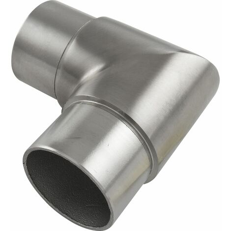 ECONOMY Eckbogen 90° für Rohr ø 42,4 x 2,0 mm,Edelstahl geschliffen V2A
