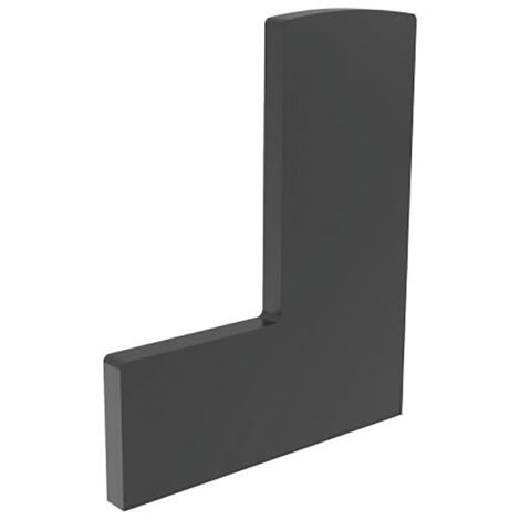Economy Endkappe Breite 109,03 für Bodenprofil F Eco 0006 - rechts, Aluminium schwarz eloxiert