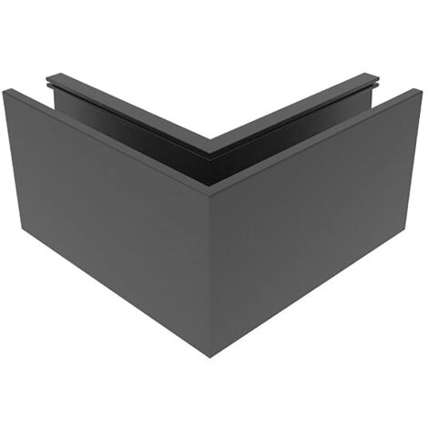 Economy Innenecke für Bodenprofile Eco 0004 Eckteil, Aluminium schwarz eloxiert