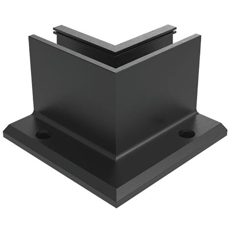 Economy Innenecke für Bodenprofile Eco 0006 Eckteil, Aluminium schwarz eloxiert