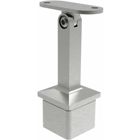 ECONOMY Rohrstütze verstellbar, Rohr 40 x 40 x 2,0 mm,Edelstahl geschliffen V2A