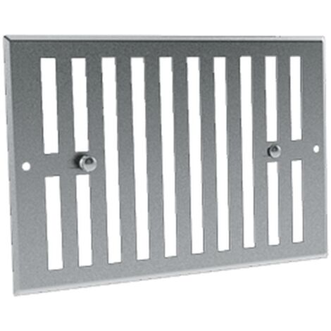 Econoname – Grille aération VMC aluminium brut 190 x 75 mm – GOAL19075 – Système d'obturation intégré pour contrôle du flux d'air