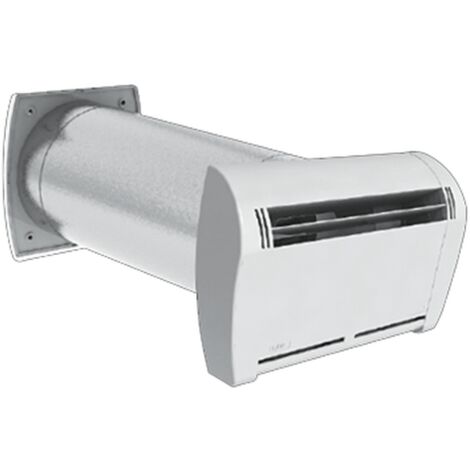 Econoname – Kit entrée d'air silencieux D125mm 30m³/h – KSTMA30125 – Manchon acoustique et grille à auvent – Ventilation efficace et discrète