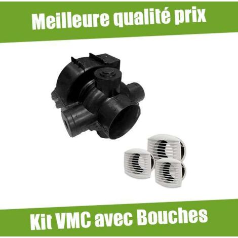 Econoname – Kit VMC simple flux autoréglable VTECOSF120 – Débit 15/30 m³/h – Niveau sonore 32 dB(A) – Installation facile dans espaces encombrés