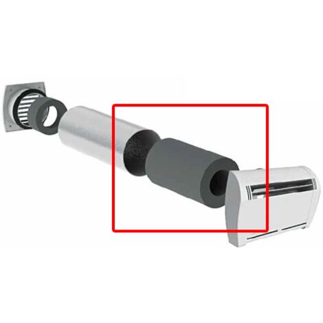 Econoname – Manchon mousse acoustique D125 L200 – Réducteur et manchon VMC – MAC125E – Pour silencieux SC