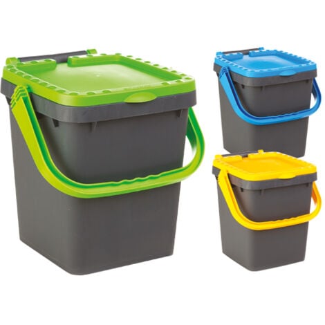 BIGHOUSE IT Ecoplast Pattumiera per Raccolta Differenziata 50 Lt, Bidone Spazzatura Verde