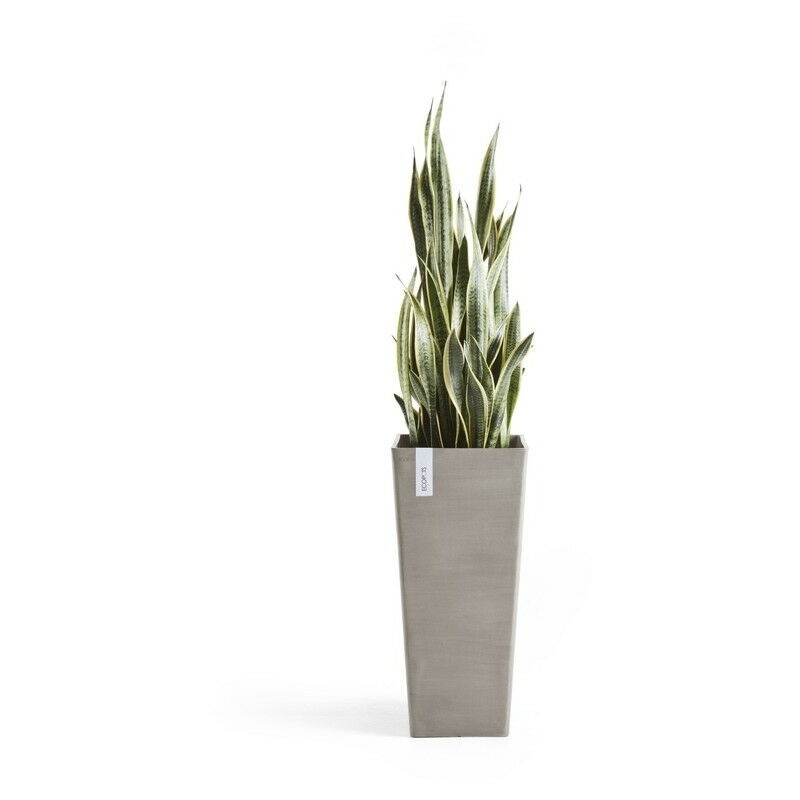 Ecopots - Pot Haut Rotterdam 70 Taupe - 32 x 32 x h. 70 cm - 42 l