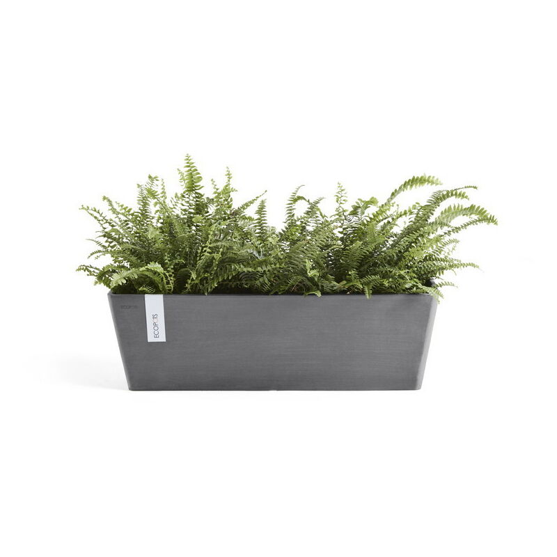 Pot Rectangulaire Bruges 65 New Gris - 65 x 17 x h. 17 cm - 13,5 l - Ecopots