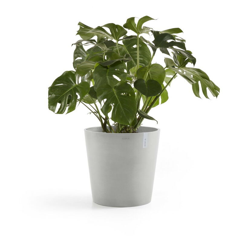Pot Rond Amsterdam 60 Blanc Gris - ø 60 x h. 54,8 cm - 100 l - Ecopots