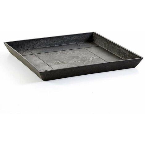 ECOPOTS SOTTOVASO QUADRATO ROTTERDAM GRIGIO SCURO 28CM