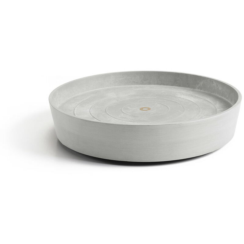 Support à roulettes Wheels 50 Blanc Gris - ø 41,6 x h. 9 cm - Ecopots
