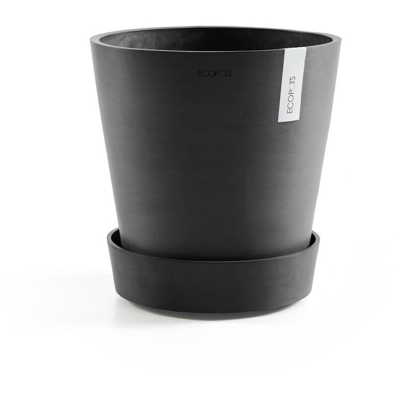 Support à roulettes Wheels 60 Gris Foncé - ø 51 x h. 12,4 cm - Ecopots
