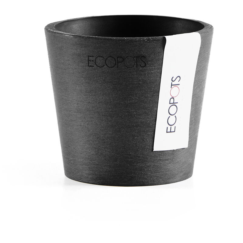 Ecopots - mini vase amsterdam D8x7CM gris foncé