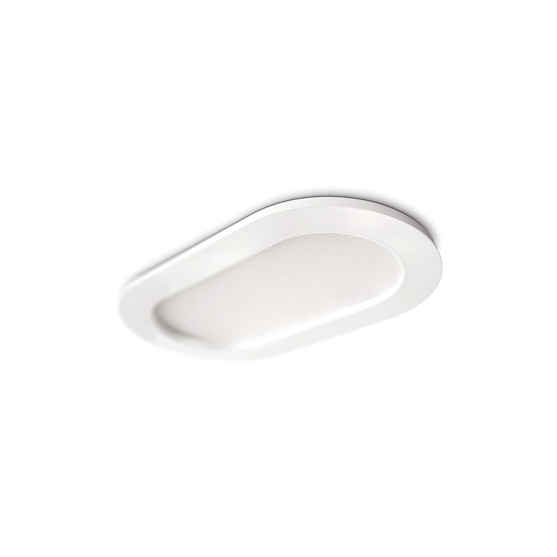Image of EcoPower - Spot incasso singolo ovale bianco - 1xE27x12W