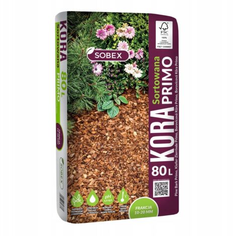 Écorce de pin de jardin conifère Primo 80L 10-20mm