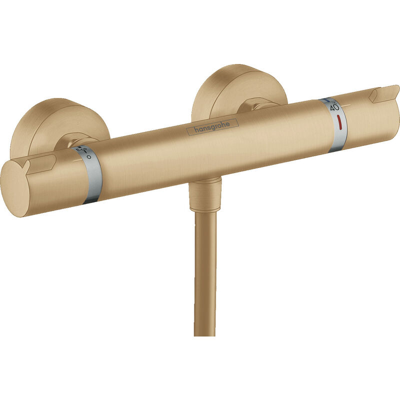 Ecostat Thermostatic shower mixer Comfort for exposed installation, brushed bronze (13116140) - Hansgrohe