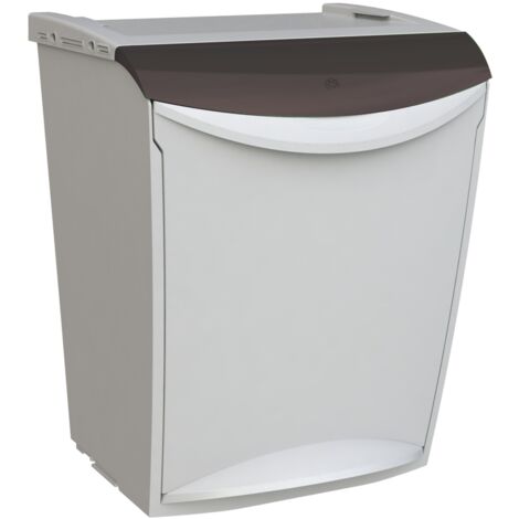 Ecosystem con cubeta inferior y tapa de 25 litros DENOX - FAMESA  Gris