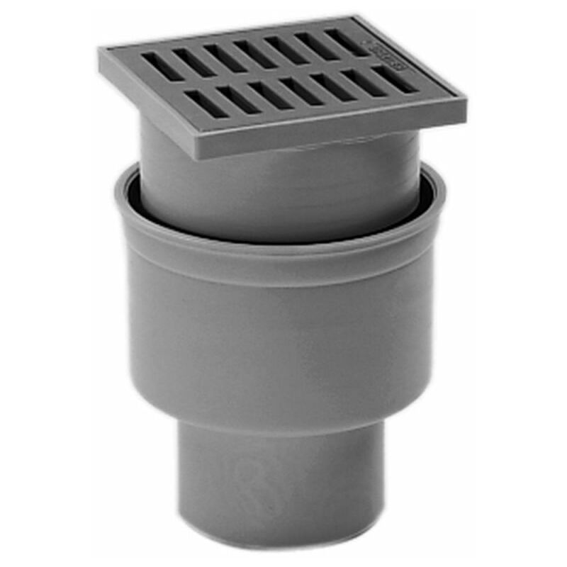 Upmann - Avaloir de cave 15x15 cm dn 100perpendiculaire, grille plastique - 80239