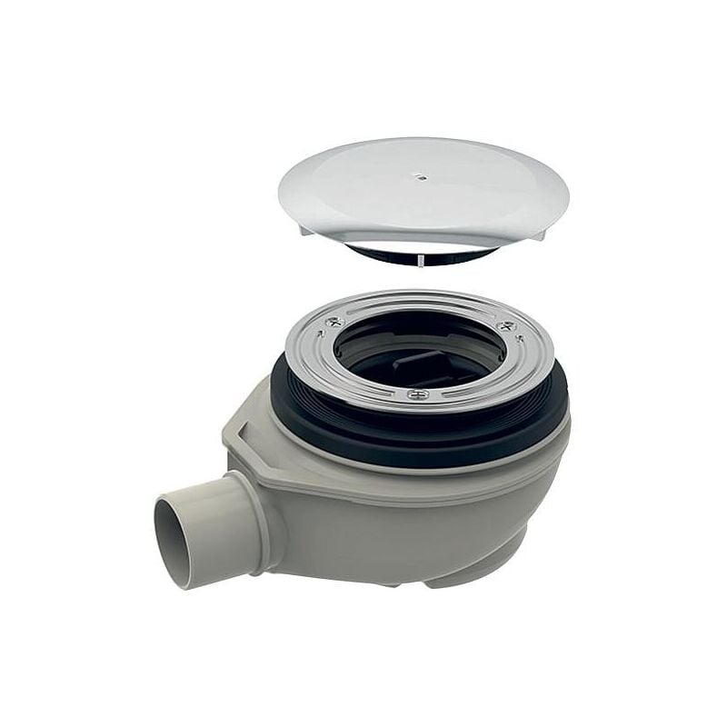 Geberit - Ecoulement de receveur de douche Ø90 mm avec couvercle d'écoulement, hauteur d'eau de barrage 50 mm
