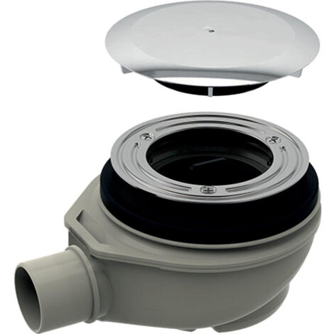 Ecoulement de receveur de douche Ø90 mm avec couvercle d’écoulement, hauteur d’eau de barrage 50 mm
