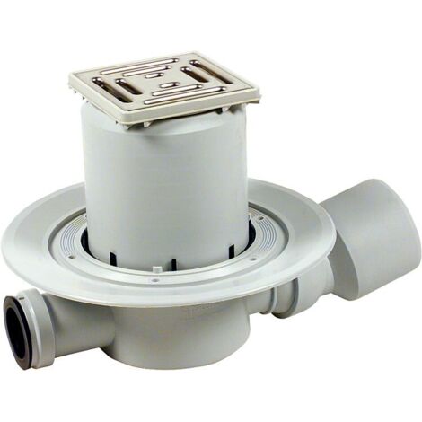 Ecoulement pour salle de bain avec cadre 100 mm, DN 50 horizontal