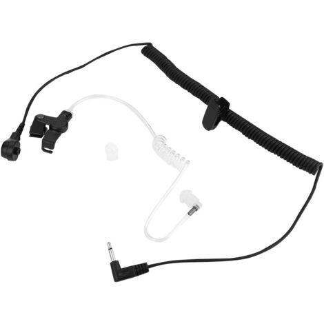 Écouteur à tube acoustique 3.5mm avec crochet d'oreille pour radio bidirectionnelle et écoute seule