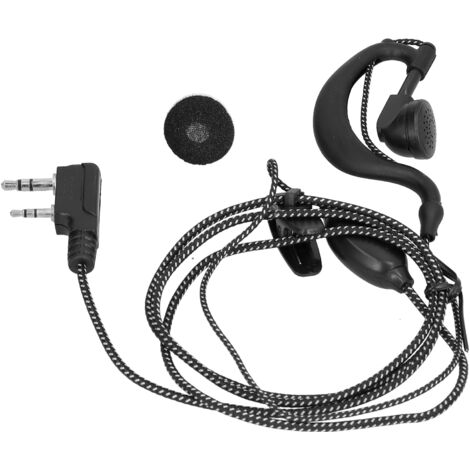Écouteur pour talkie-walkie avec cordon épais et fil tressé, compatible Baofeng BF-6, 7, 8s et UV5R.-AquaForge