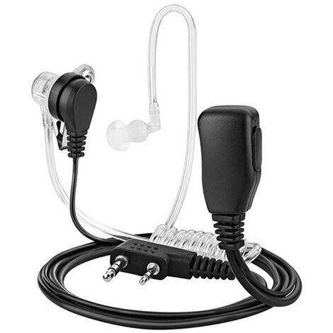 Écouteur PTT 2 broches avec microphone pour casque antibruit Kenwood TYT UV5R, UV5RA, UV5RB-AquaForge