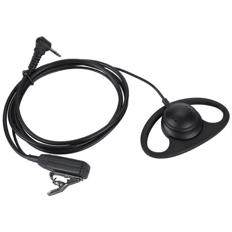 Écouteur Sécurisé avec Crochet d'Oreille et Bouton PTT pour Radios Motorola, Connecteur 2.5mm Type D