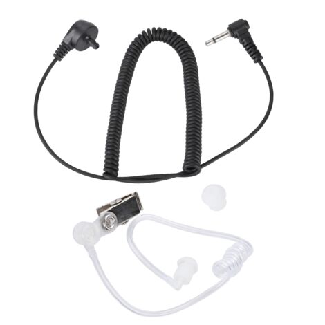 Écouteur talkie-walkie 3,5 mm incurvé à conduit d'air pour microphone haut-parleur-AquaForge