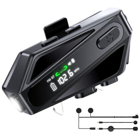 Écouteurs Bluetooth pour casque de moto avec 2 types de microphones ---